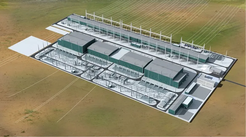 Gansu-Zhejiang ±800 kV UHV DC project Wuwei converter station renderings